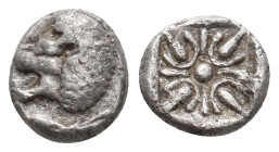 IONIA, Miletos. (Late 6th-early 5th centuries BC). AR Obol or Hemihekte. 1.09g 9.2m