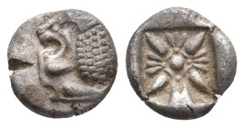 IONIA, Miletos. (Late 6th-early 5th centuries BC). AR Obol or Hemihekte. 1.15g 9.7m