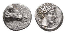CARIA, Kasolaba. (4th century BC). AR Hemiobol. 0.47g 7.1m