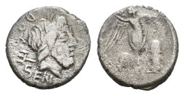 L. Rubrius Dossenus (87 BC) AR Quinarius. 1.82g 13.8m