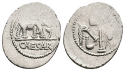 Julius Caesar (49 BC.) Military mint traveling with Caesar. AR Denarius. 3.85g 21.6m