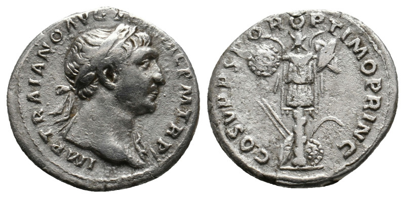 Trajan (98-117 AD) AR Denarius. 3.24g 18.9m