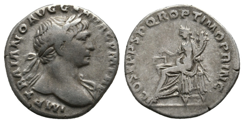 Trajan (98-117 AD) AR Denarius.3.24g 18.4m