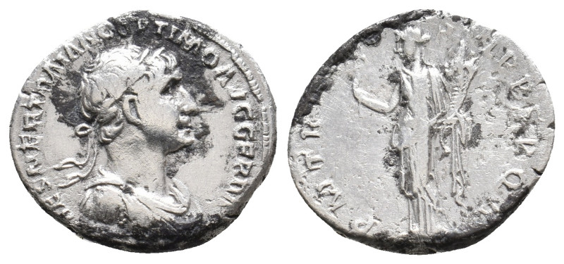 Trajan (98-117 AD) AR Denarius. 2.75g 18.7m