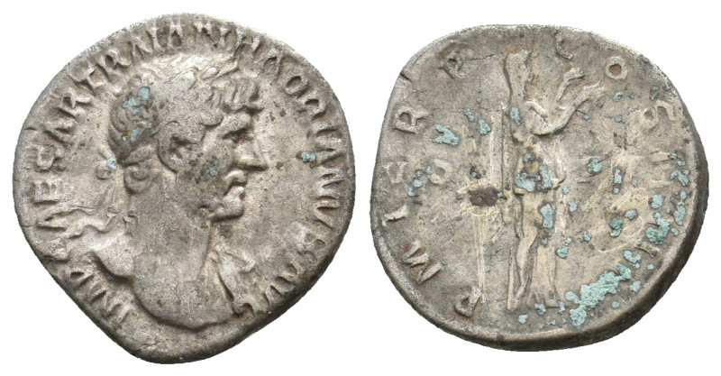 Hadrian (117-138 AD)AR Denarius. 3.g 18.5m