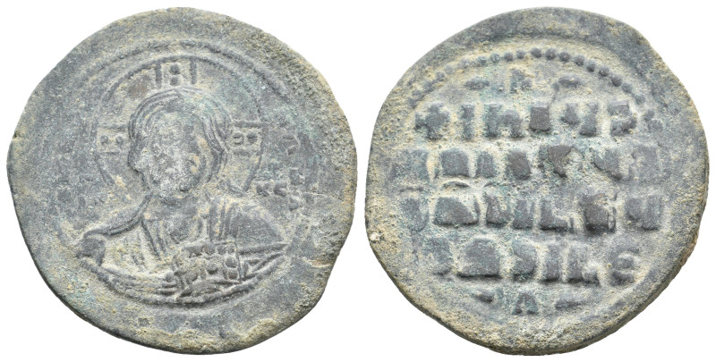 Attributed to Basil II and Constantine VIII (976-1028 AD) AE. 19.08g 35.6m