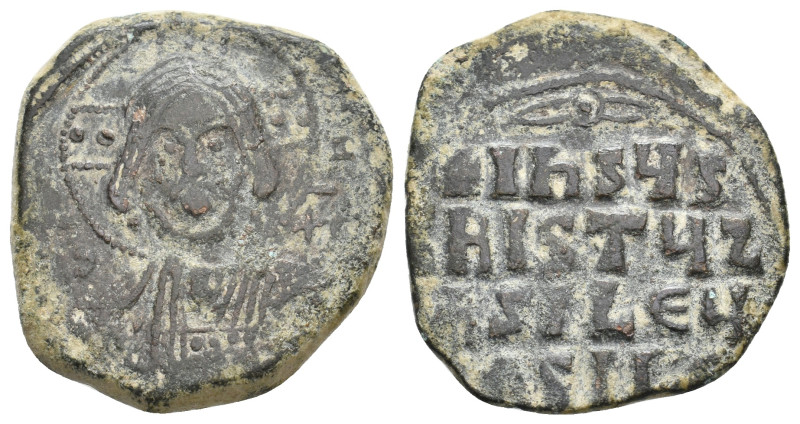 Attributed to Basil II and Constantine VIII (976-1028 AD) AE. 10.3g 28.1m