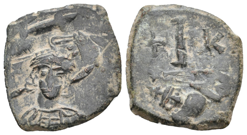 Constantine IV (668-685 AD) AE Decanummium. 3.89g 26.6m