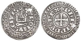 CRUSADERS, Philippe de Taranto (1307-1313) BI Denier. 3.22g 24.9m
