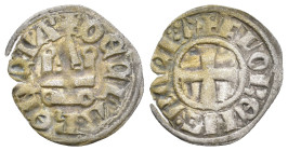 CRUSADERS, Philippe de Taranto (1307-1313) BI Denier.0.64g 19.2m