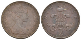 BRITISH, Elizabeth II (1952-2022 AD) Two pence. Dated 1971. 7g 25.70m