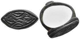 ANCIENT BYZANTINE BRONZE RING (CIRCA 11TH-14TH AD) 9.88g