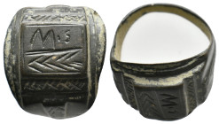 ANCIENT BYZANTINE BRONZE RING (CIRCA 11TH-14TH AD) 9.80g