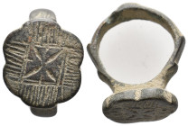 ANCIENT BYZANTINE BRONZE RING (CIRCA 11TH-14TH AD) 16.88g