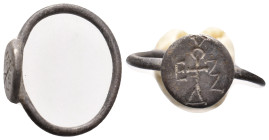 ANCIENT BYZANTINE BRONZE RING (CIRCA 11TH-14TH AD) 2.1g