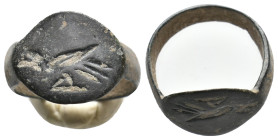 ANCIENT ROMAN BRONZE RING (1ST-5TH CENTURY AD.) 2.97g