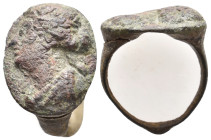 ANCIENT ROMAN BRONZE RING (1ST-5TH CENTURY AD.) 10.50g