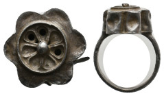 ANCIENT BYZANTINE SILVER RING (CIRCA 11TH-14TH AD) 4.79g