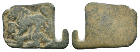 ANCIENT BYZANTINE BRONZE BELT BUCKLE. (8TH – 11TH century AD) 17.69g 46.4m