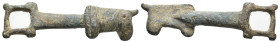 ANCIENT BYZANTINE BRONZE BELT BUCKLE. (8TH – 11TH century AD) 5.84g 42.3m
