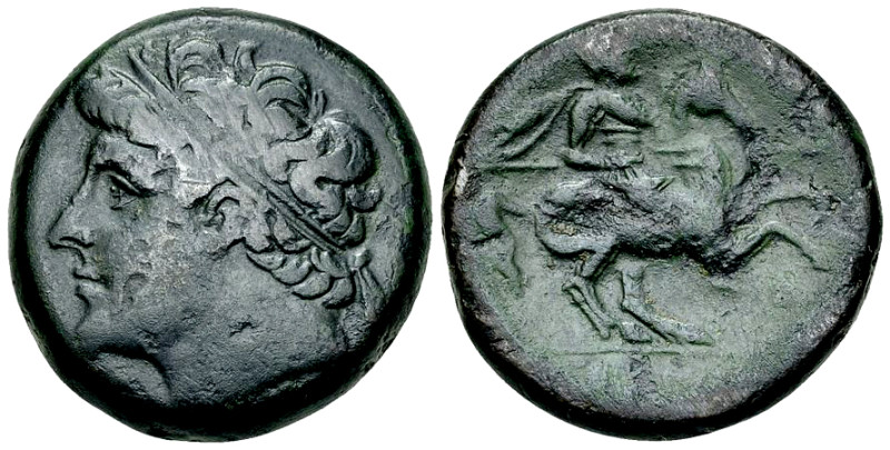 Hieron II AE 26, 275-215 BC 

Syracuse, Sicily. Hieron II (275-215 BC), AE 26 ...