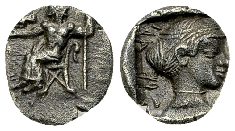 Arkadian League AR Obol, c. 460-450 BC 

Arkadia, Arkadian League. AR Obol (10...