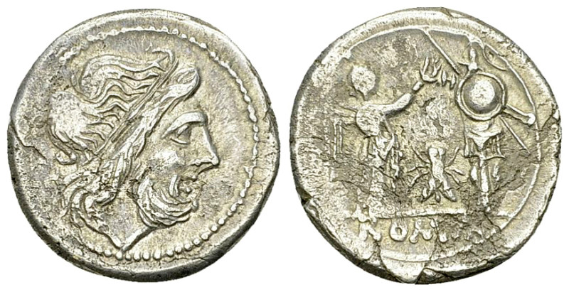 Anonymous AR Victoriatus, c. 179-170 BC, Fly series 

The Roman Republic. Anon...