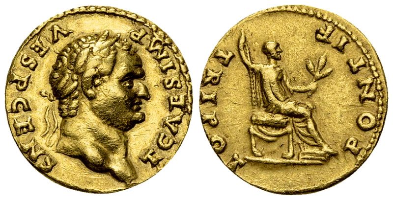Titus Aureus, Emperor reverse 

Vespasianus (69-79 AD) for Titus Caesar. Aureu...