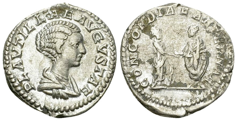Plautilla AR Denarius, Concordia reverse 

Caracalla (198-217 AD) for Plautill...