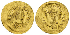 Iustinianus I AV Tremissis, Constantinopolis