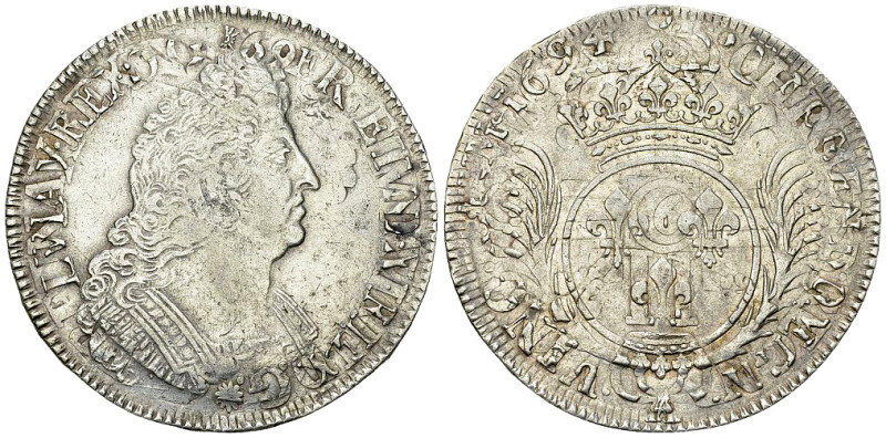 Louis XIV, AR Ecu aux palmes 1694 A, Paris 

France. Louis XIV (1643-1715). AR...