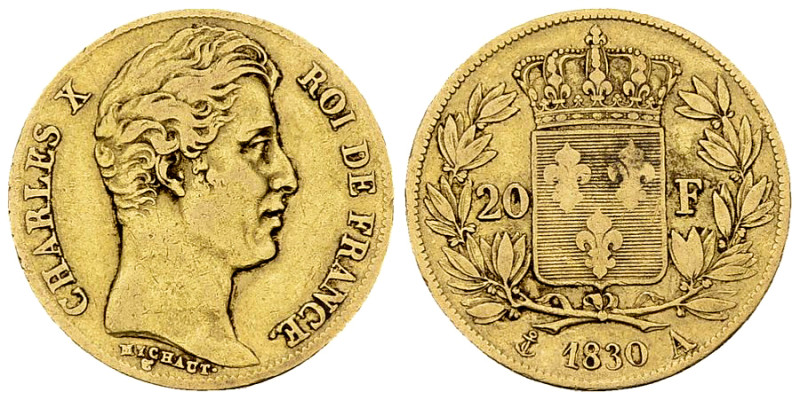 Charles X, AV 20 Francs 1830 A, Paris 

France. Charles X. AV 20 Francs 1830 A...