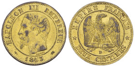 NapolÃ©on III, AE 2 Centimes 1853 D, Lyon