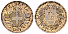 Schweiz, AE 2 Rappen 1936 B