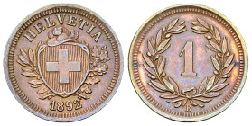 Schweiz, AE 1 Rappen 1892 B