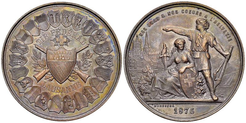 Lausanne, AE SchÃ¼tzenmedaille 1876, Tir fÃ©dÃ©ral 

Schweiz, Waadt/Vaud. Laus...