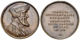 Genf, AE Medaille o.J., Johannes Oekolampad