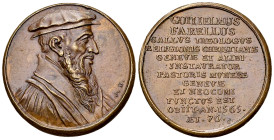 Genf, AE Medaille o.J., Guillaume Farel