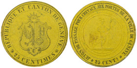 Genf, Karton 25 Centimes o.J. (um 1830)