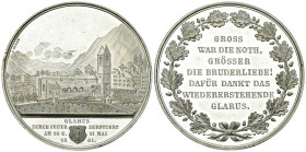 Glarus, WM Medaille 1861, Brand von Glarus