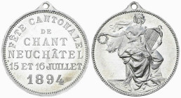 Neuenburg, AL Medaille 1894, FÃªte cantonale de chant