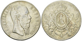 Maximilian I AR Peso 1866 Mo