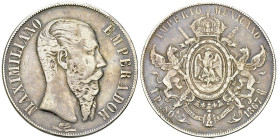 Maximilian I AR Peso 1866 Mo