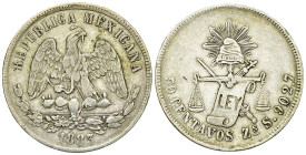 Mexico AR 50 Centavos 1883, Zacatecas