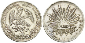 Mexico AR 8 Reales 1884, Zacatecas