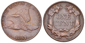 USA CU-NI 1 Cent 1857