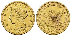 USA AV 2 1/2 Dollars 1904