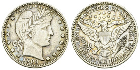 USA AR Quarter Dollar 1909 D