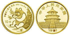 China AV 10 Yuan 1991, Panda
