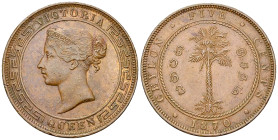 Ceylon CU 5 Cents 1870